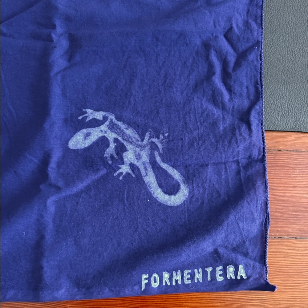 Blue Lizard Print Scarf